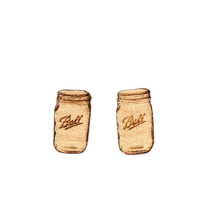 Mason Jar Stud Earrings 🫙